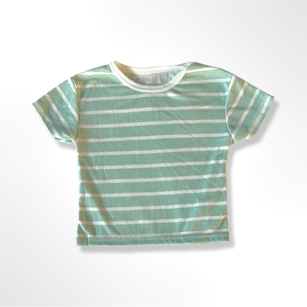 Lila & Jack Green and White Tee